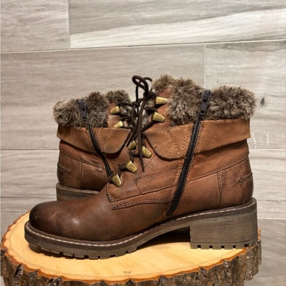 Biotime Leather Taylin ankle boots brown size 39 (9) - Picture 4 of 8